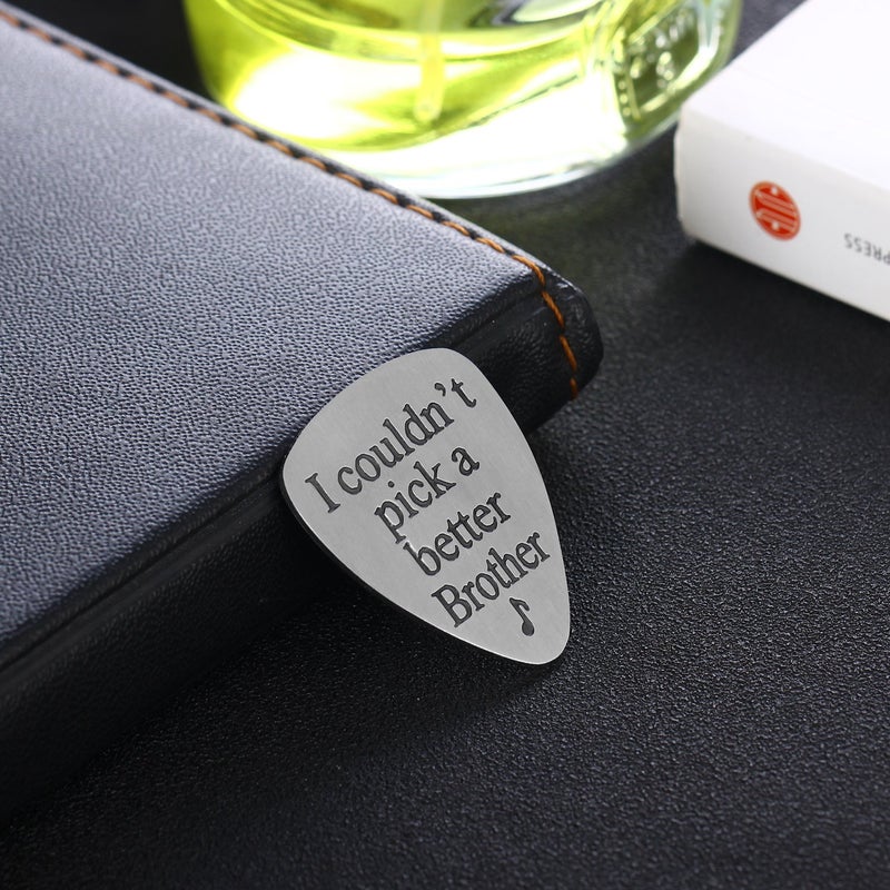 YeeQin I Couldnâ€™t Pick A Better Brother Musical Guitar Pick Men Jewelry Gift for Brother - Image 3